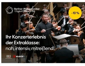 10% Rabatt Gutscheincode Digital Concert Hall der Berliner Philharmoniker - Bild 1 von 1