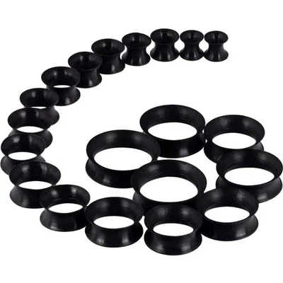 Silikon Tunnel Set 20er Dehnungsset Ohr Piercing Schmuck 6mm 25mm - Bild 1 von 2