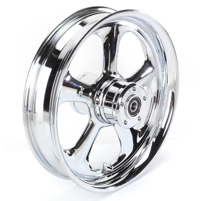 Componentes RC Traseros 16"x3.5" Una Pieza Aluminio Forjado Cromo Rueda-16350-9970-92C Foto 1 de 4