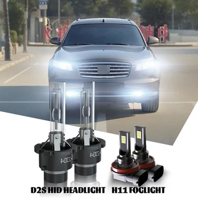 Par de faros antiniebla LED 6000K para Infiniti FX35 2006-2011 2012 HID Foto 1 de 4