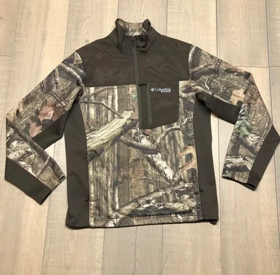 Columbia PHG Jacket Pullover Mens Size S Camo Hunting Brown 1/2 Zip Lightweight - Image 1 of 4