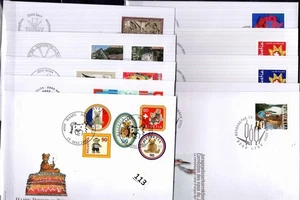 // SWITZERLAND 2003 - 10 FDC - ANIMALS - BEARS - RED CROSS - BIRDS - Picture 1 of 1