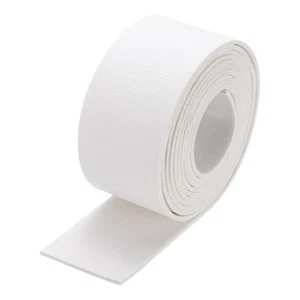 Double Sided 1.5 " x 2 Yard Faux Leather Strip Furniture Cover Fabric White PU - Picture 1 of 7