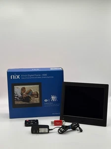 Nixplay NIX Advance 8"Hi-Res Black Digital Photo Frame Used with Box - Picture 1 of 12