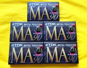 5x TDK MA 90 METAL Cassette Tapes 1995-1997 + OVP + SEALED + - Picture 1 of 2