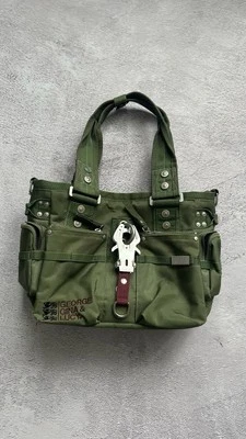 Rare George Gina & Lucy GGL Y2K 6IX Crossbody Nylon Bag Alyx Style Green - Image 1 of 4