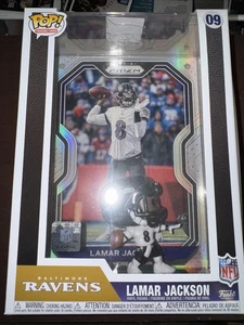 Funko POP Lamar Jackson #09 Baltimore Ravens Prizm Trading Card NFL - Picture 1 of 3