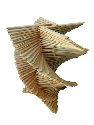 Handmade Natural Wooden Flower Vase Popsicle Sticks Home Decorative Brand New - Image 1 of 4