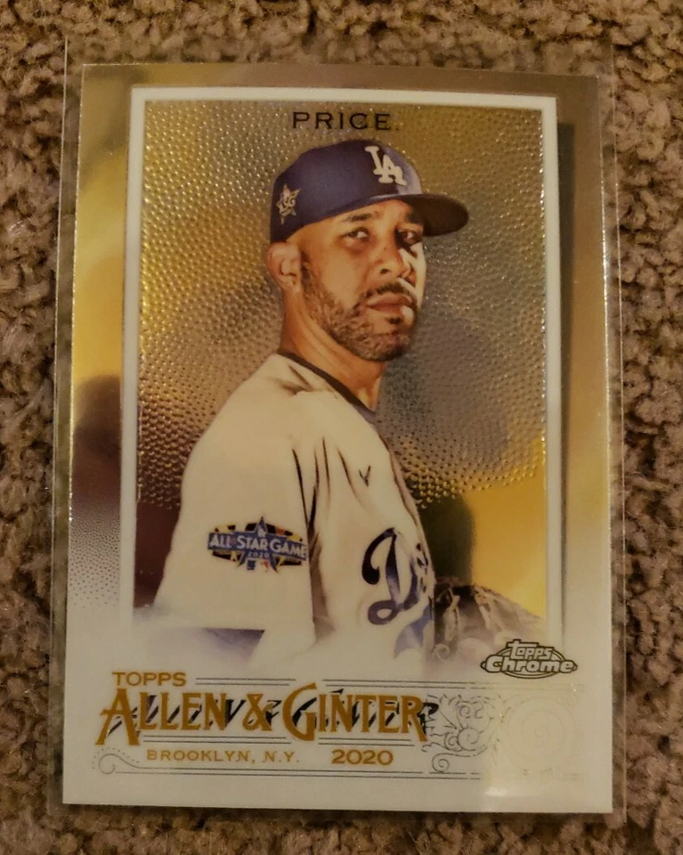 2020 Topps Chrome Allen Ginter #253 David Price Base Card Los Angeles Dodgers - Image 1 of 2