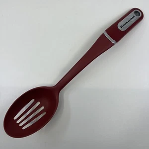 KITCHENAID Slotted Spoon Skimmer Server Stir Large Heat Resistant 14 inch Red - Picture 1 of 9