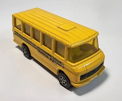 Vintage CORGI JUNIORS Yellow MERCEDES-BENZ Diecast/Plastic  SCHOOL BUS - Image 1 of 4