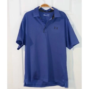 Under Armour HeatGear Polo Shirt Athletic Training Golf Blue XL - Picture 1 of 10