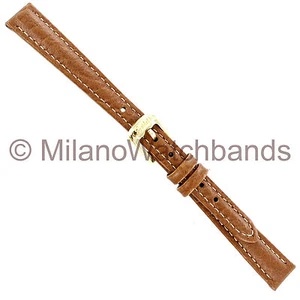 11mm Speidel Sport Calf Lt. Brown Genuine Leather Cream Stitched Ladies Band Reg - Picture 1 of 3
