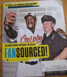 ESPN Magazin 29. September 2014 BALTIMORE ORIOLES ADAM JONES FAN AUSGABE - Bild 1 von 1