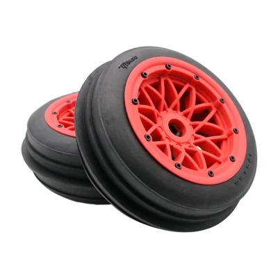 2PC Desert Tire Front Wheel Assembly For 1/5 RC HPI RV Km Baja 5B RC Car - Image 1 of 4