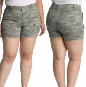 Democracy Cargo Shorts 24W Ab High Rise Technology Slimming Panels Camouflage - Bild 1 von 5