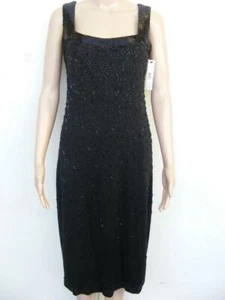 Donna Karan Signature Beaded Dress 8 LBD Elegant Shimmer Cocktail Party NEW $650 - Picture 1 of 10
