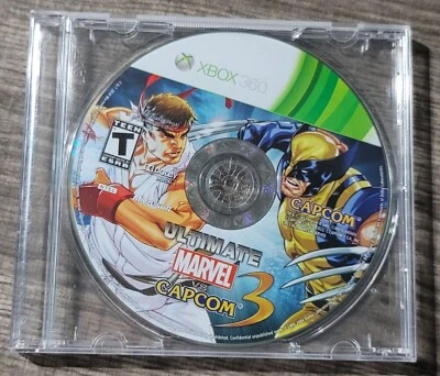 Microsoft Xbox 360 Disc Only TESTED Ultimate Marvel vs. Capcom 3, Free Shipping  - Image 1 of 2