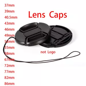NEW 37 49 52 55 58 62 67 72 77 82 86 mm Lens Caps for Canon for Nikon Not Logo - Picture 1 of 6
