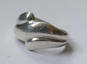 Designer Ring Modernist 925 Silber rhodiniert Vintage 70er ring silver - Bild 1 von 4