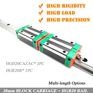 HIWIN HGR20 Linear Guideway Rail Slide L500/750/1000/1200/1500mm HGH20CA Block - Picture 1 of 1