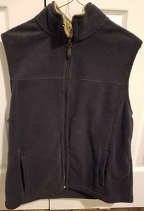 Mens Outdoor Life Dark Blue Fleece Zip-Up Vest - Medium - Picture 1 of 6