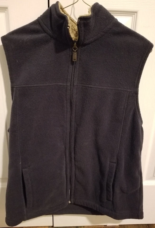 Mens Outdoor Life Dark Blue Fleece Zip-Up Vest - Medium - Image 1 of 4