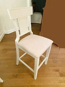Faux Linen Seat Counter Stool 43.5" OAL, 26" Chair Height - Linon Home Decor - Picture 1 of 3