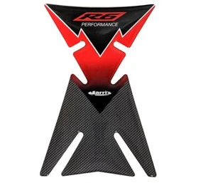 Ariete Motorcycle Tank Protector Pad - Red Carbon-look Tankpad R6 - Foto 1 di 2