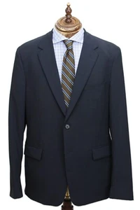 Prada Milano Navy Blue Wool 2-Btn Single Vent Suit Jacket Sport Coat EU 56 R #3 - Picture 1 of 8