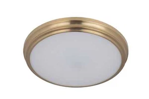Satin Brass LED Flushmount from the X66 flushmounts Collection - Picture 1 of 3