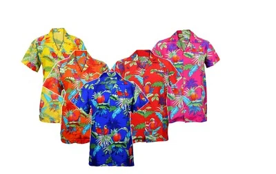 MENS HAWAIIAN SHIRT STAG BEACH HAWAII ALOHA PARTY SUMMER HOLIDAY FANCY S/XXL D11 - Image 1 of 2