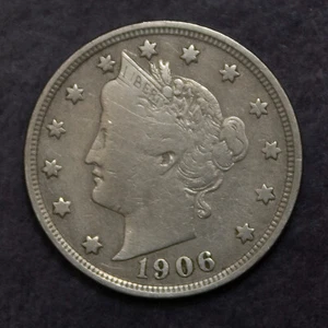 Liberty "V" 1906 níquel fino muy buen estado lote limpio F 661 - Imagen 1 de 2
