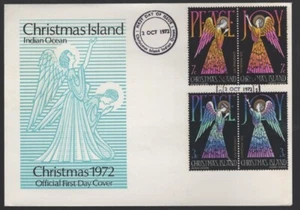 1972 Christmas Island Xmas CHRISTMAS Unused FDC - Picture 1 of 1
