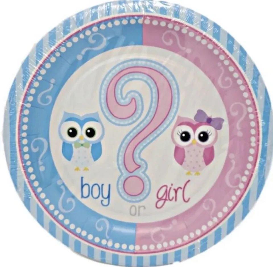 Gender Reveal 7 英寸甜点纸盘 - 8 克拉 — 第 1/1 张图片
