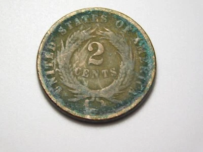 VINTAGE US COINS  1870 2 CENTS PIECE  COIN - Image 1 of 4