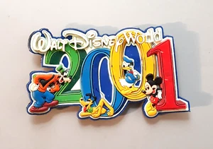 Vintage Gummi Kühlschrank Kühlschrankmagnet Walt Disney World FL 2001 Mickey Pluto - Bild 1 von 3