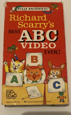 Richard Scarry's Best ABC Video Ever, 1989 Fully Animated Closed-Captioned VHS - Image 1 of 4