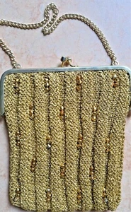 Borsa in metallo , Art Deco, vintage, colore dorato - Picture 1 of 8