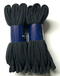 6 pares de calcetines de equipo de trabajo/deporte cojín negro liso para hombre talla 10-13. Hechos en EE. UU. - Imagen 1 de 7