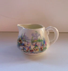 Vintage Lancaster Sandland Creamer Old World Garden Scene England 4 inches - Picture 1 of 3