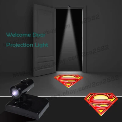 Superman Symbol Wireless Bedroom Home Door Projector Ghost  Spot LED Light - Image 1 of 4