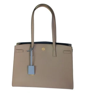 Tory Burch LARGE Greige Heron Walker Satchel Brand New Authentic Designer Bag - Picture 1 of 18