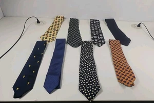 8 Designer Ties Sulka Alain Figaret  Robert Jensen Giorgio Armani - Picture 1 of 16