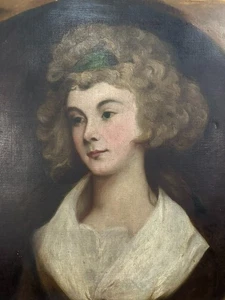 PINTURA AL ÓLEO RETRATO ANTIGUO DE UNA DAMA ALREDEDOR DE 1910 - Imagen 1 de 10