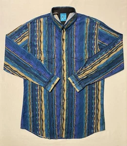 Vintage Roper Long Sleeve Coogi Style BTN-Down Pocket Men Shirt Size XL Made USA - Picture 1 of 16