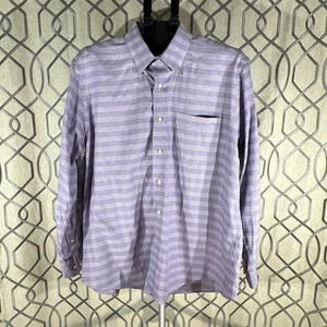 Tommy Bahama Hemd Herren 17 34/35 Freizeit Button Down lila kariert langarm - Bild 1 von 6