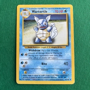 WARTORTLE - Base Set - 42/102 - Uncommon - Pokemon Card - Unlimited Edition - NM - Picture 1 of 4