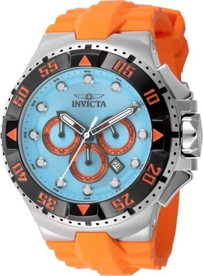 Reloj Invicta para hombre 50 mm EXCURSION esfera cronógrafo SS TURQUESA/NARANJA tono Foto 1 de 2