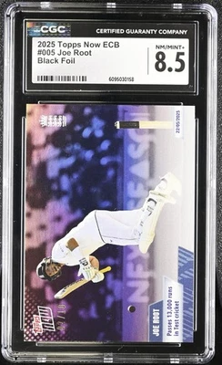 Tabla de cricket inglesa Topps Now 2025 (CEB) #5 Joe Root * negra 2/10 CGC 8,5 Foto 1 de 2